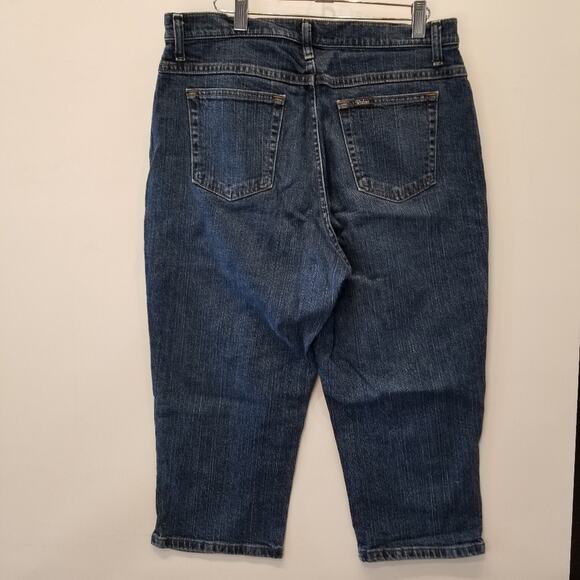 Riders by Lee Capri Denim Jeans Women's High Waist Capris Size 14 - Picture 2 of 12